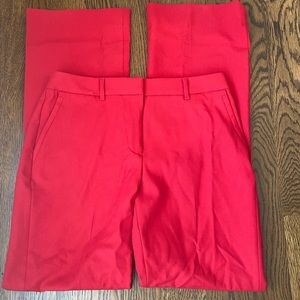 WHBM red boot cut dress pants